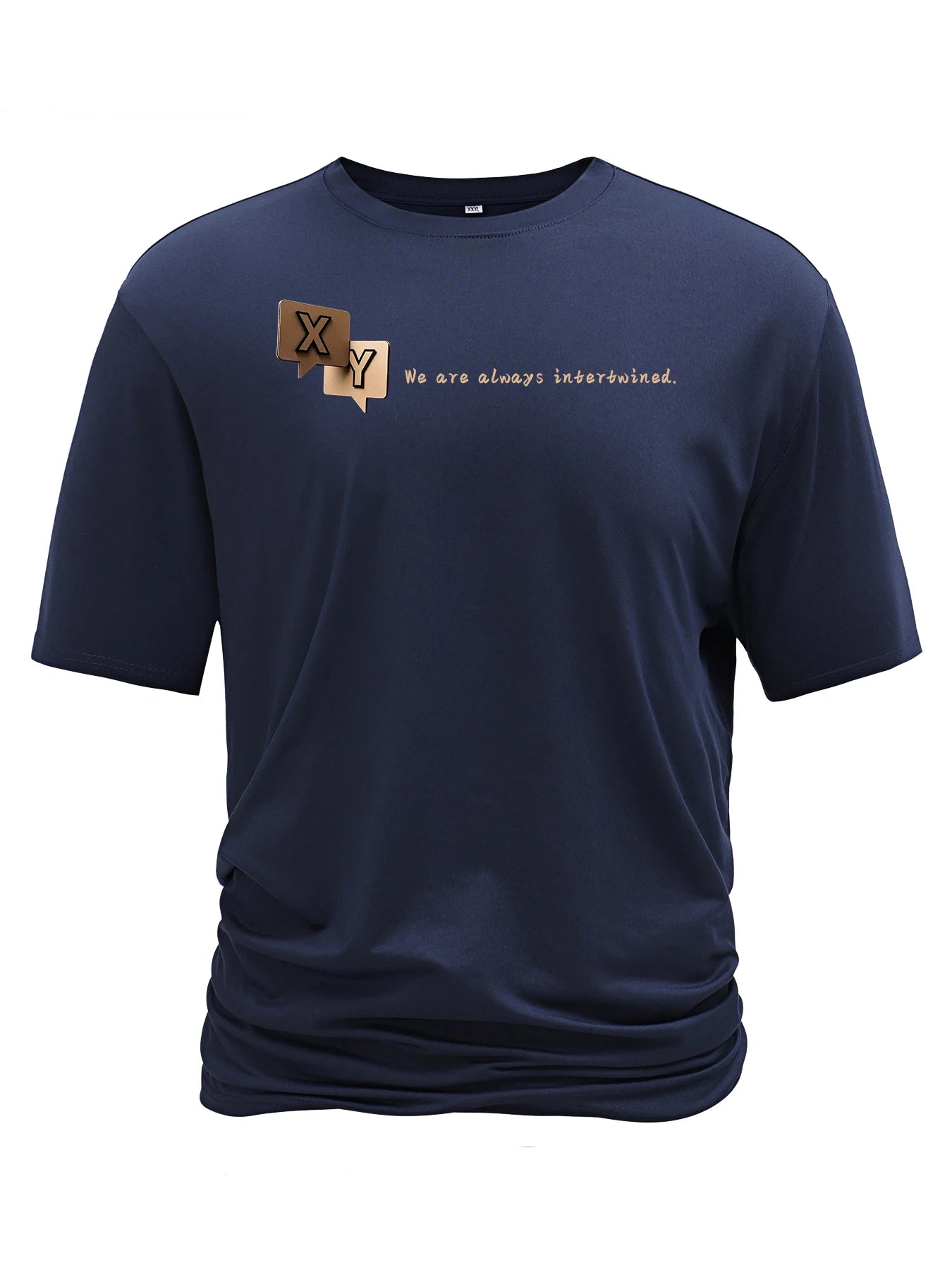 Creative Geometric Graphic Print Short Sleeve T-shirt for Men, Summer Outdoor Casual Crew Neck Top Shirt