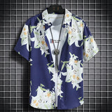 Hawaiian beach shirts Men's short-sleeved casual shirts