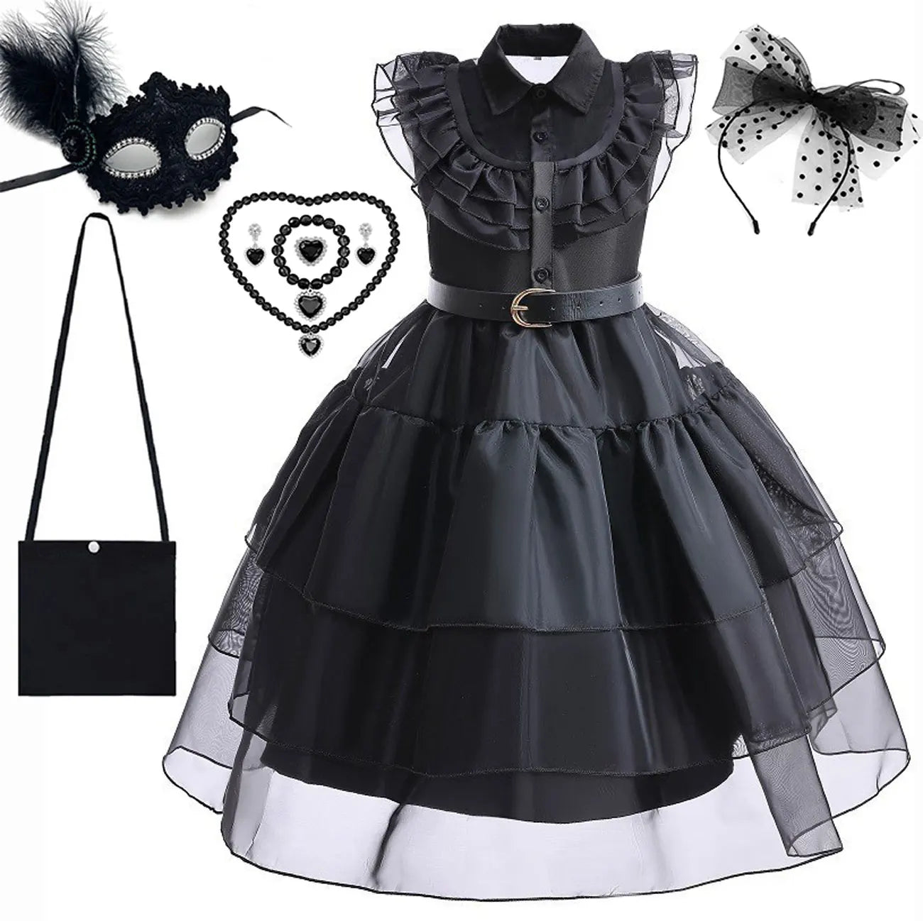 Disney-Inspired Wednesday Addams Cosplay