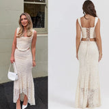 Elegant Summer 2-Piece Mermaid Maxi Set