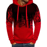 Gradient Print Pullover Hoodie - Men's Spring Autumn Casual Sweatshirt