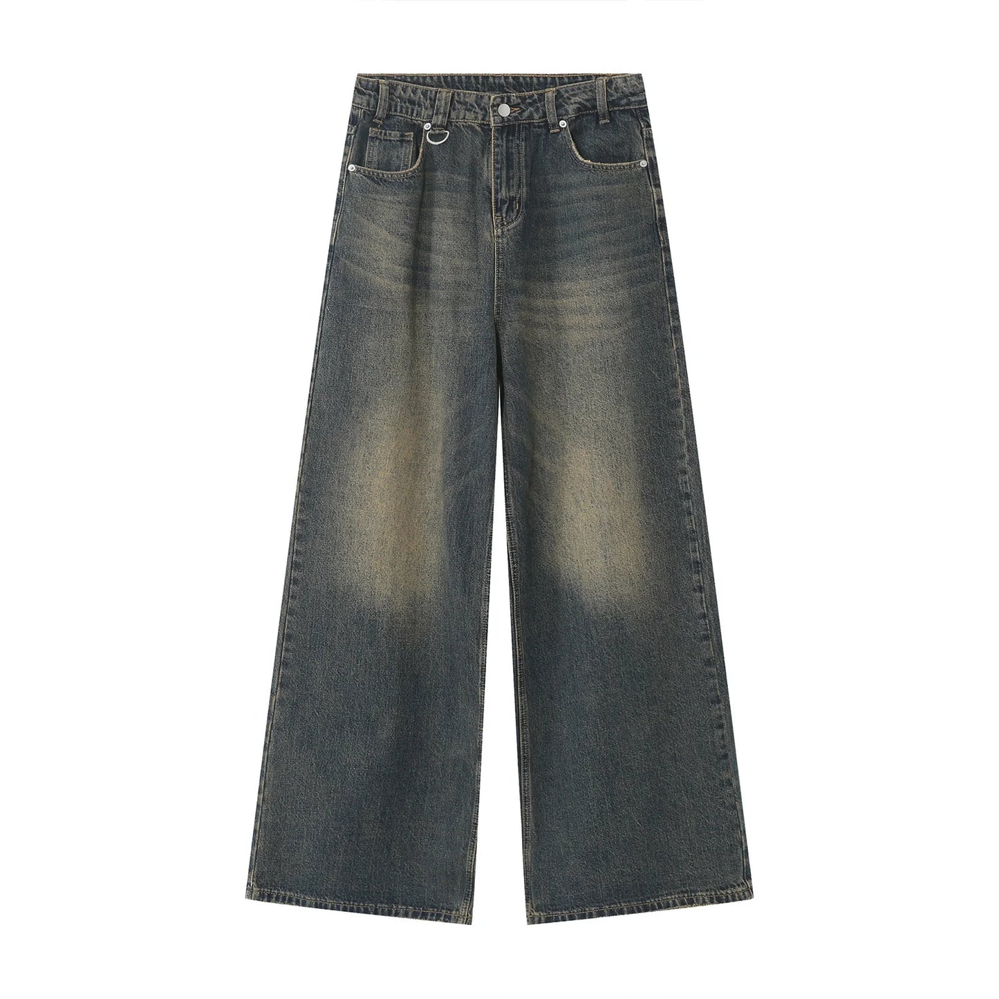 IEFB-Summer-Men-s-Denim-Pants-Old-Blue-Washed-Male-Jeans-Straight-Casual-Menwear-Loose-Wide