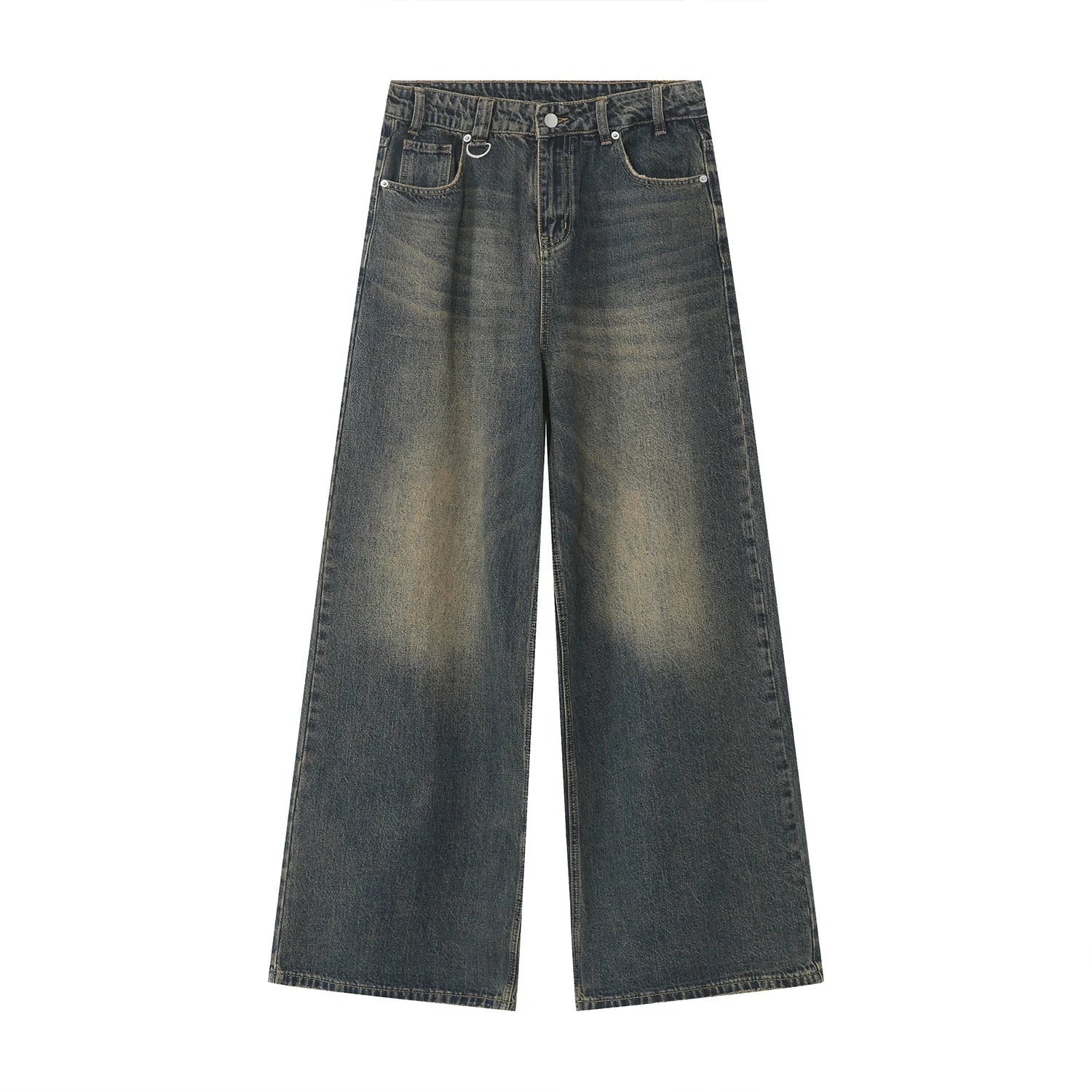 IEFB-Summer-Men-s-Denim-Pants-Old-Blue-Washed-Male-Jeans-Straight-Casual-Menwear-Loose-Wide