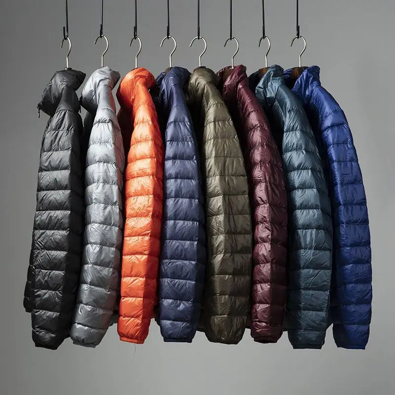 Men's Lightweight down Cotton Jaet Autumn Winter Stand Collar ort Sle Warm Casual ly Portable Outerwear 2