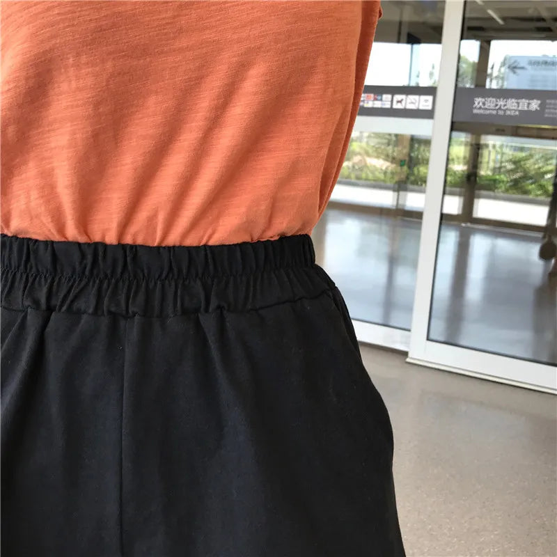 Women Shorts Black 2024 Summer Fashion NEW Casual Clothes Solid color egan Hip hop punk Pocket dropshipping harajuku vintage 4