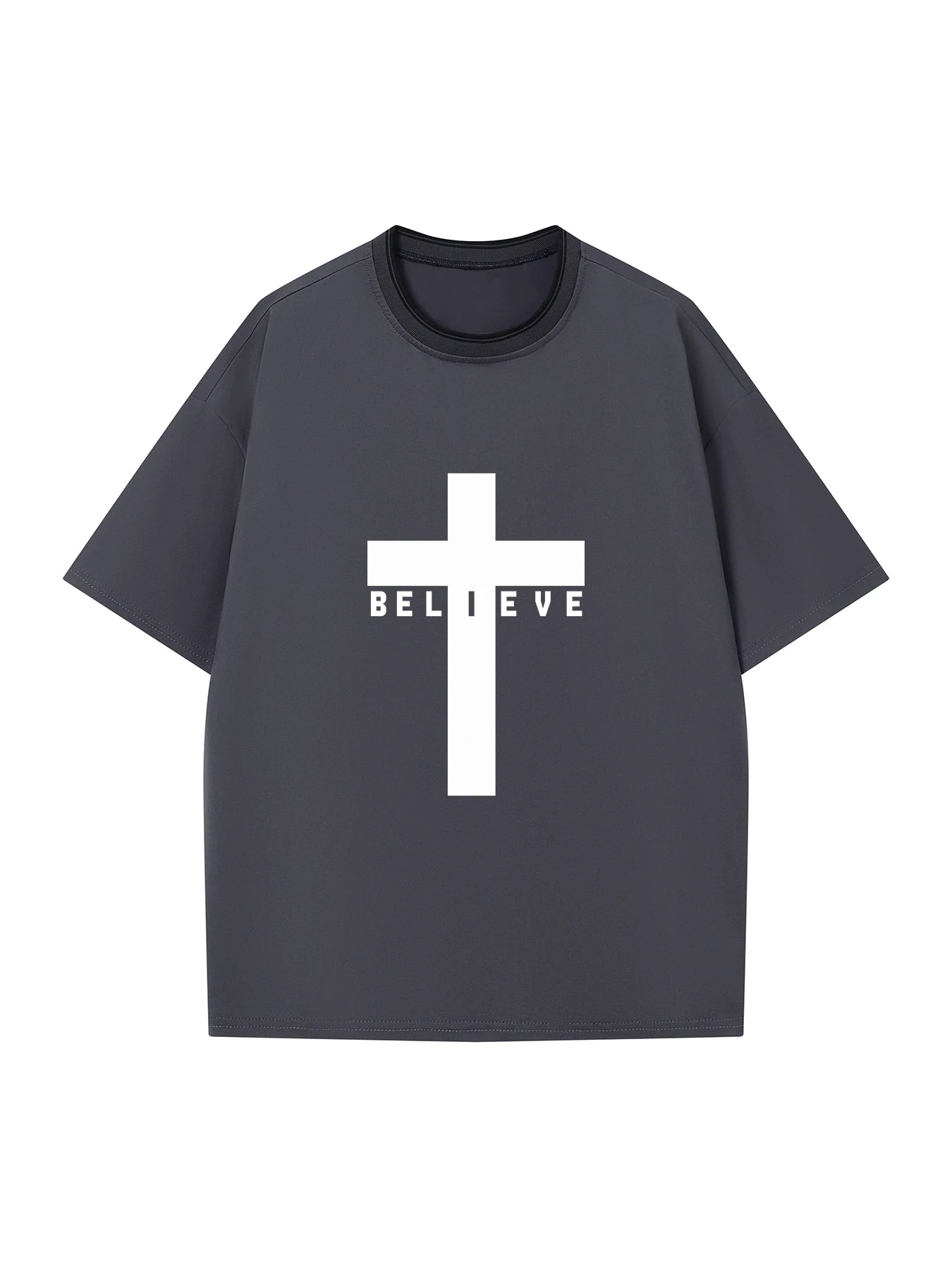 Creative Geometric Graphic Print Short Sleeve T-shirt for Men, Summer Outdoor Casual Crew Neck Top Shirt