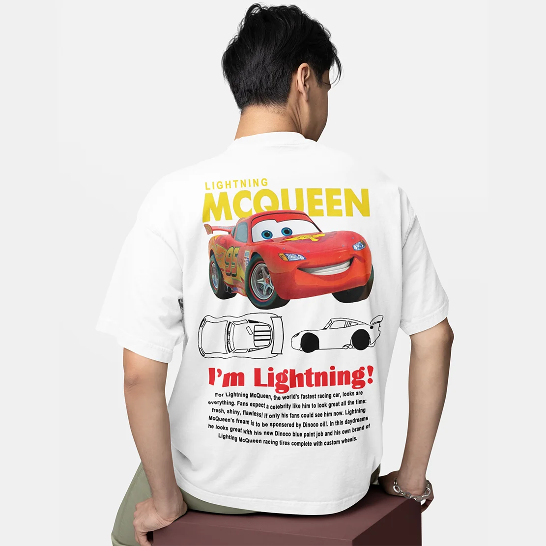 Fun Sally I'm Lightning Car Outfit T Shirt for Men Women Mcqueen Tee Shirt 100% Cotton New Arrival Clothing Love Gift For Couple