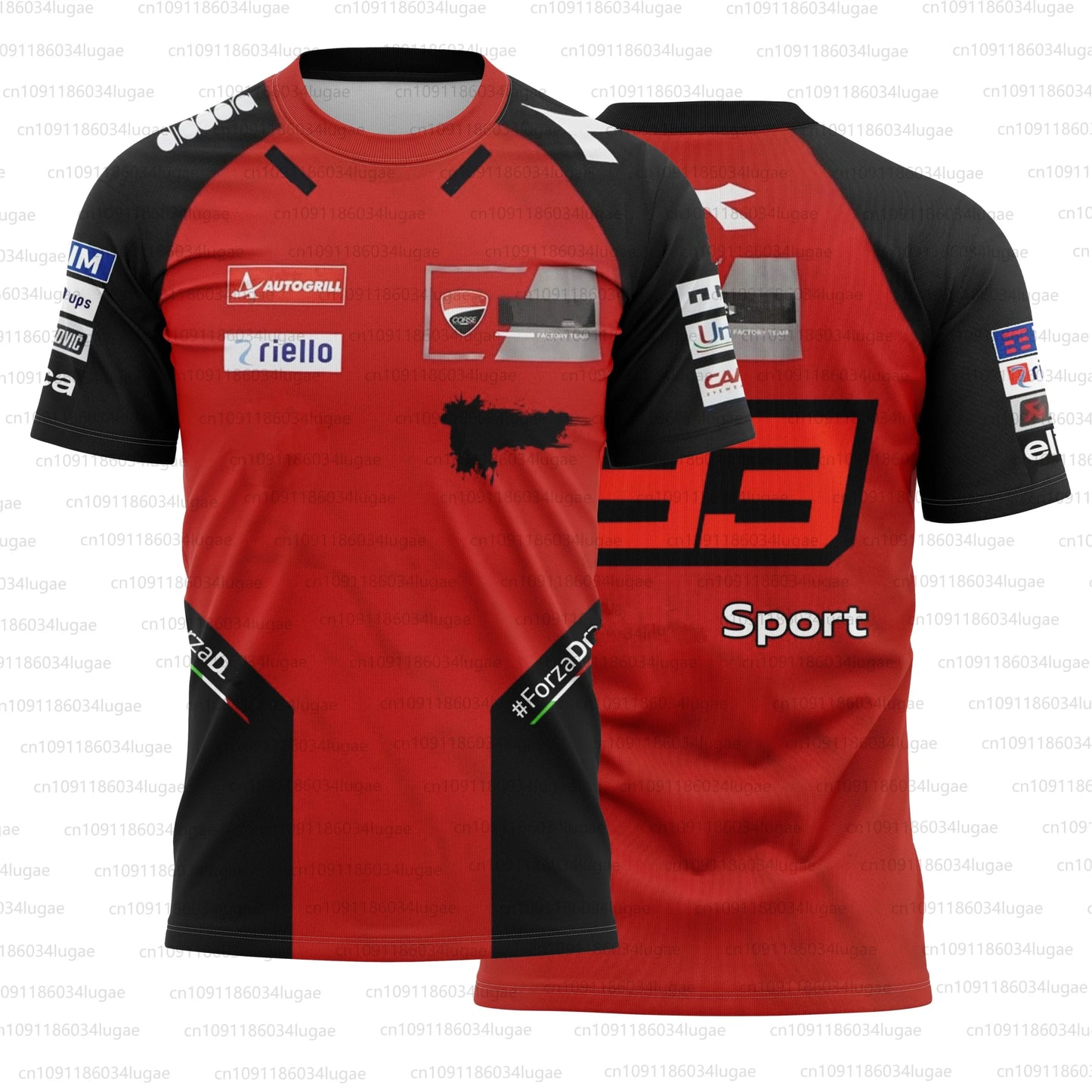 2025 Men's Women's Limited Edition Outdoor Sports Marc Mírquez Salute Design Breathable Leisure Retro Racing T-shirt O Neck Top 2