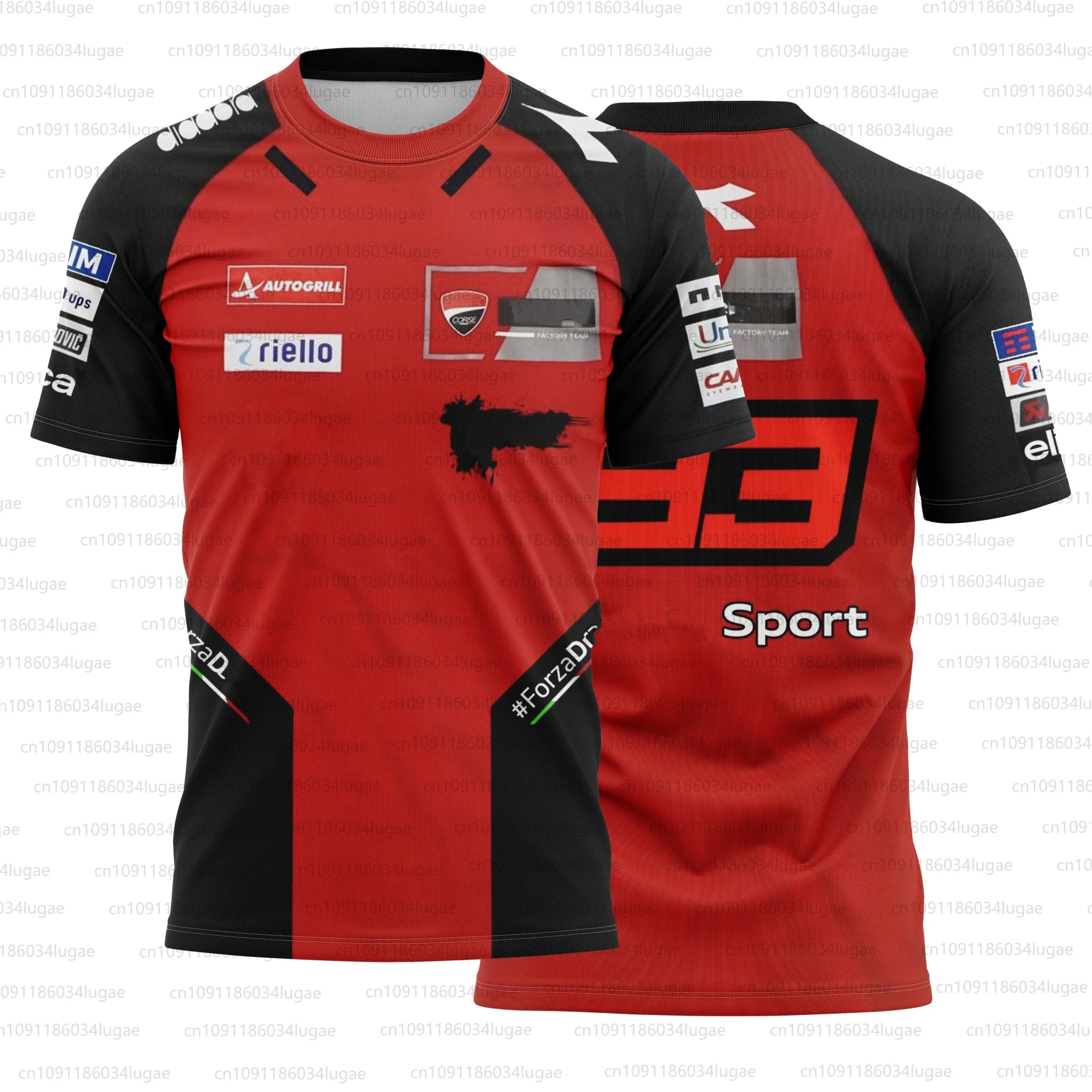 2025 Men's Women's Limited Edition Outdoor Sports Marc Mírquez Salute Design Breathable Leisure Retro Racing T-shirt O Neck Top 2