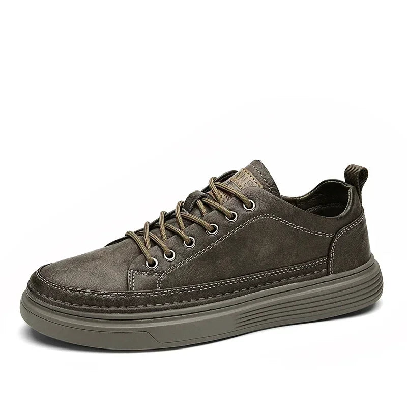 Casual Spring Men's Loafers Shoes Platform Slip on Shoes for Men Leather Sneakers New Comfort Flat Shoes Men's Sneakers