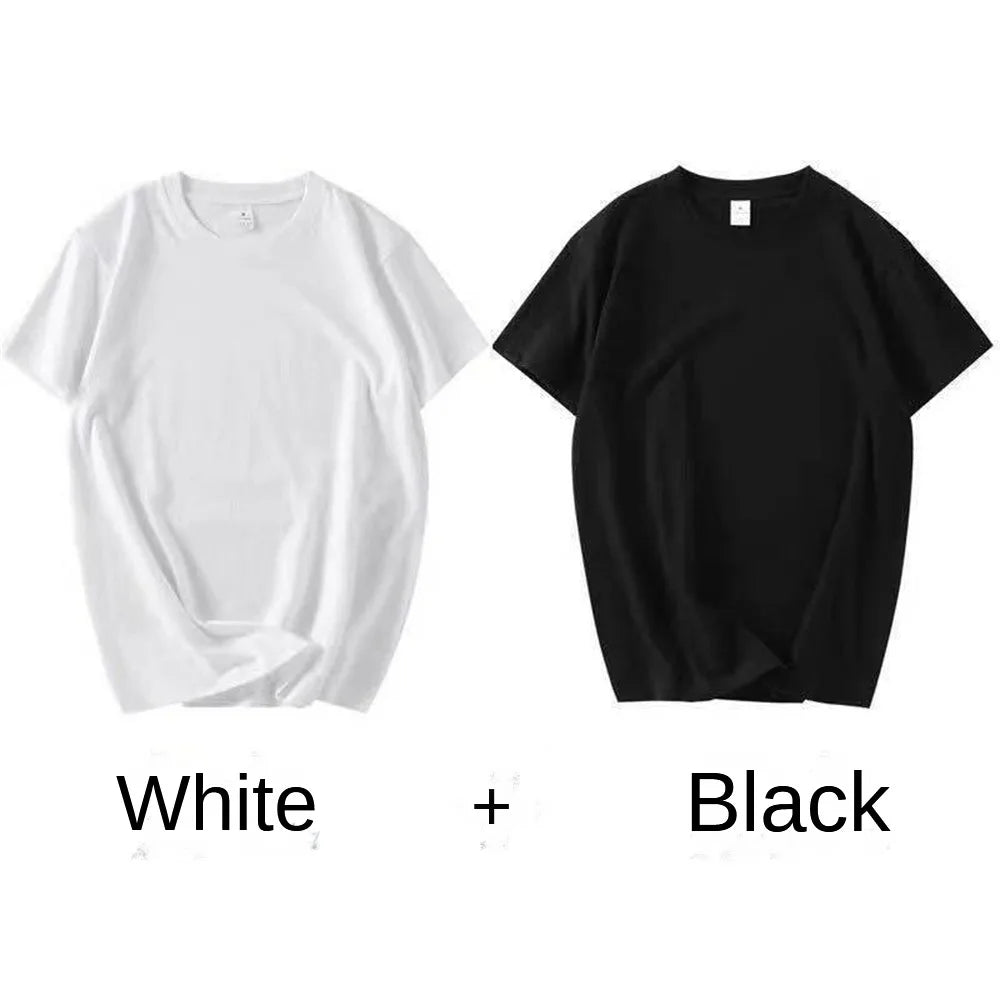 2-Pack Premium 100% Cotton Solid White T-Shirts
