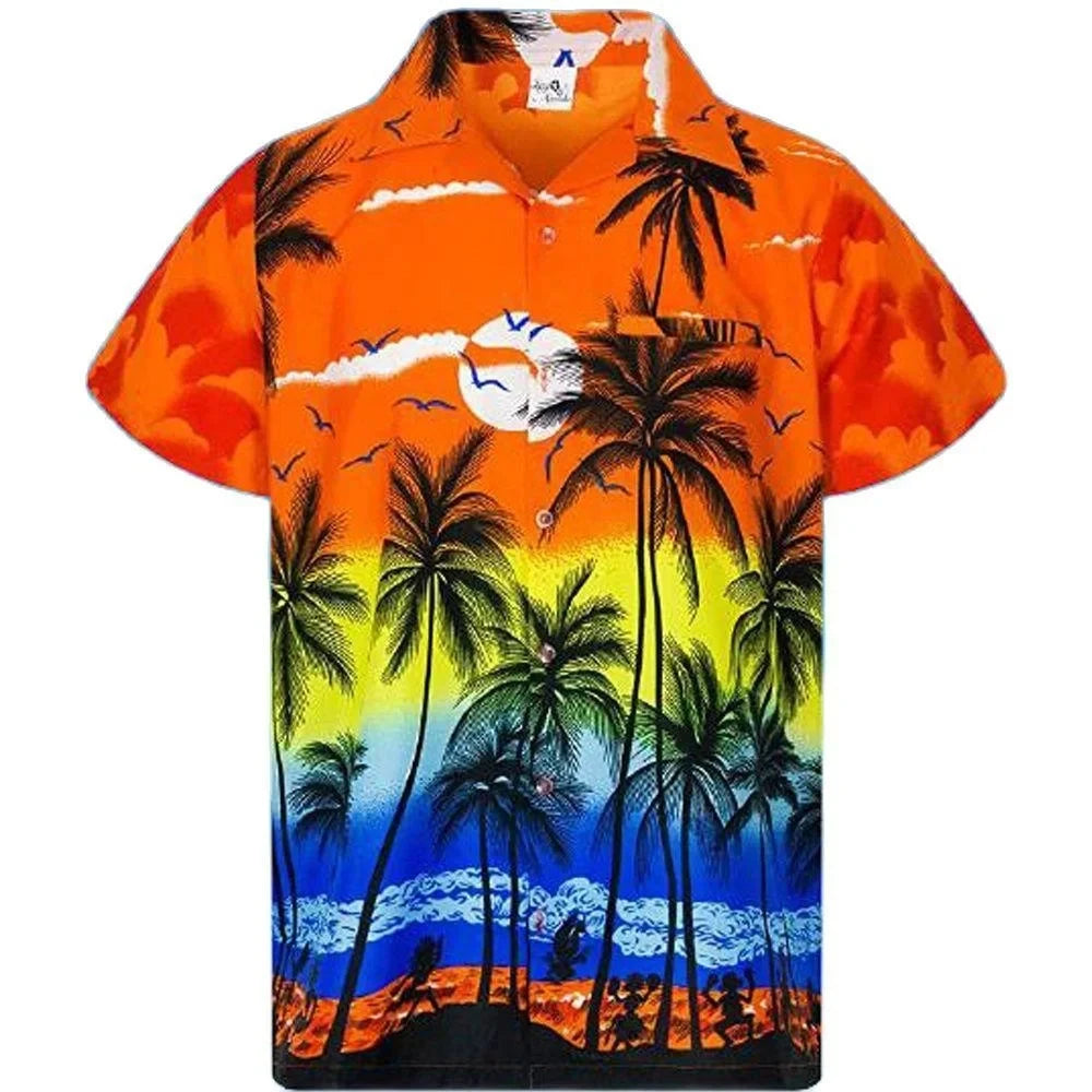 Hawaiian palm trees 3D Print Men Shirt