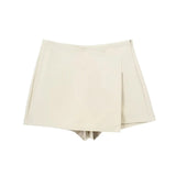 Asymmetric High-Waisted Skort