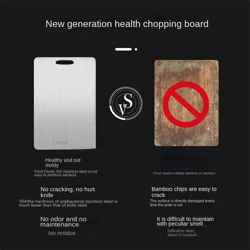 316 Stainless Steel Panel and Chopping Board Kitchen Household Thickened Double Sided Cutting Board Block Kneading Dough Boards 5