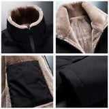 Men 2025 Winter Windproof Warm Thick Fleece Jacket 6