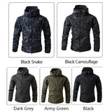 Lurker Shark Skin Soft Shell Tactical Jacket Men Waterproof Fleece Hooded Coat Hunt Clothes Autumn New Outdoor Camouflage Jacket 4