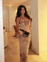 Weird Puss Tie-dye Print Dress Women Sexy Low-Neck Skinny Sleeveless Backless Skinny Vacation Beach Club Party Classic Vestidos 4