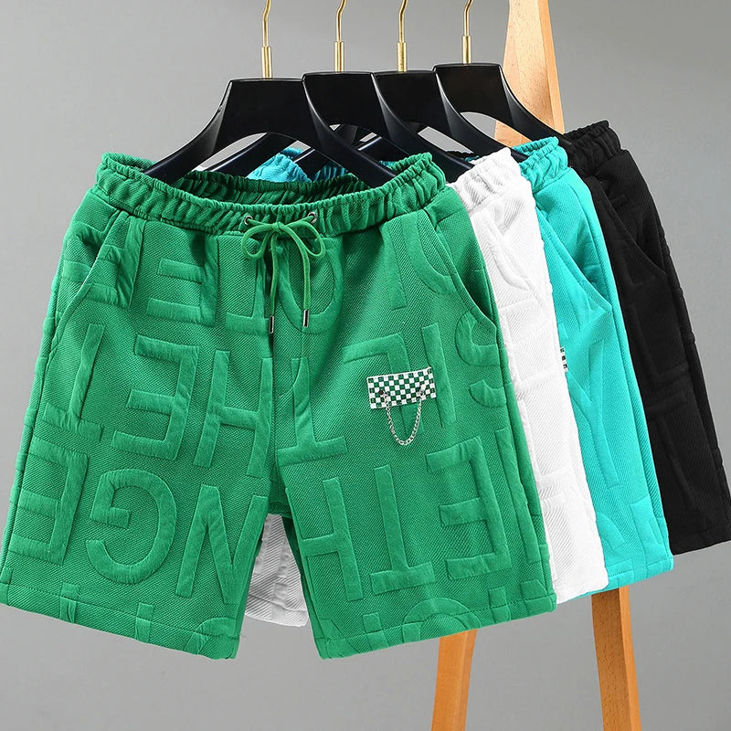 Letters Size 5XL 6XL 7XL New Fashion knitted Shorts Men