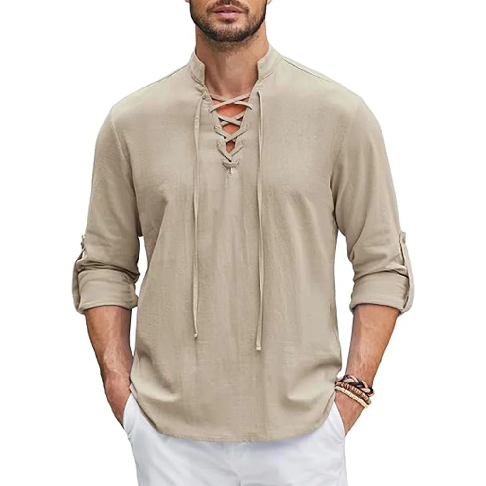 Men's Renaissance Shirt Long Sleeved Halloween Costume TheFashionFever
