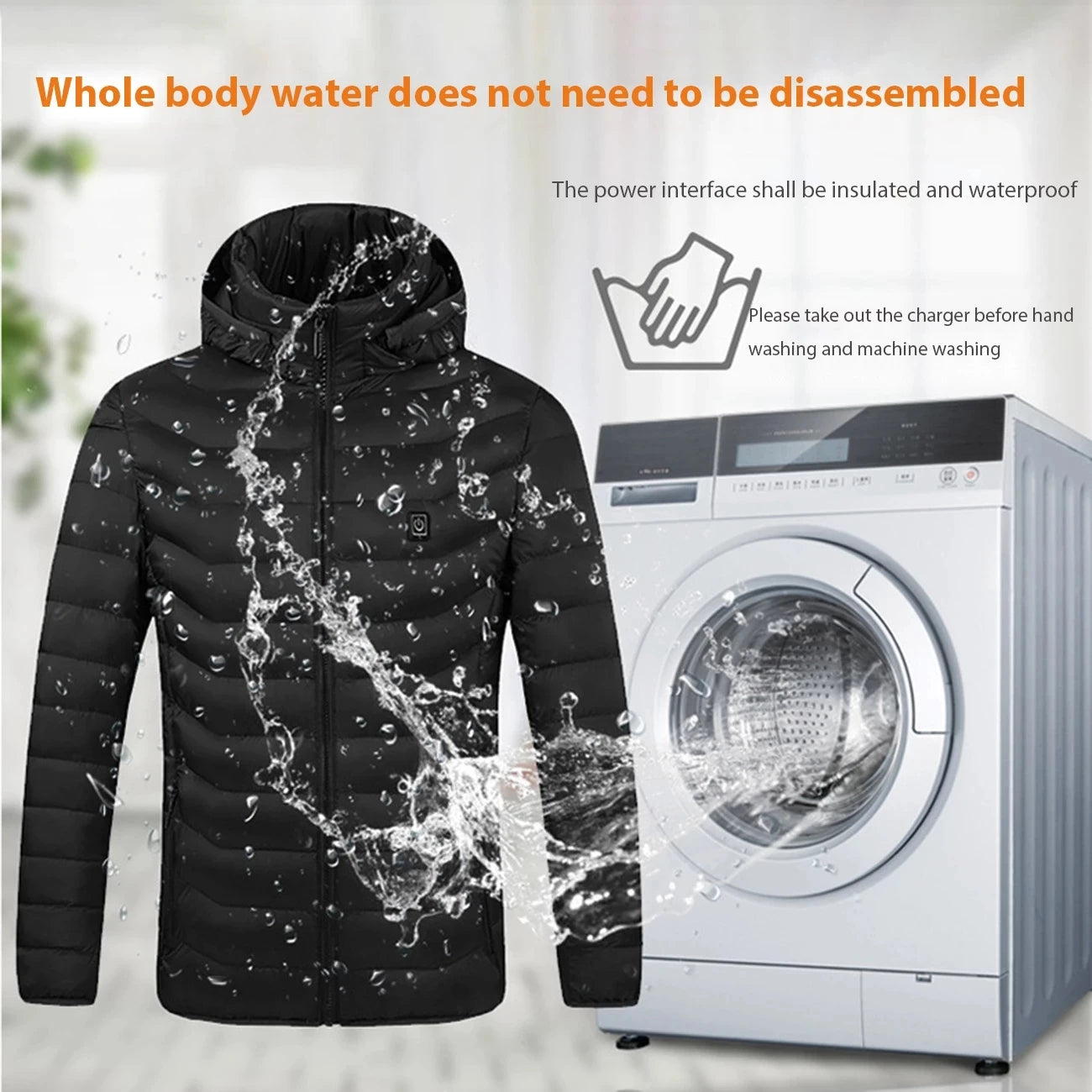 Men Heated Jacket USB Winter Outdoor Electric Heating male bobojaco Warm Sprots Thermal Coat Clothing Heatable men's parka 3