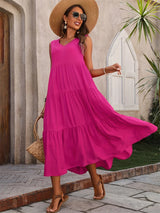 Women’s V-Neck Summer Ruffle Maxi