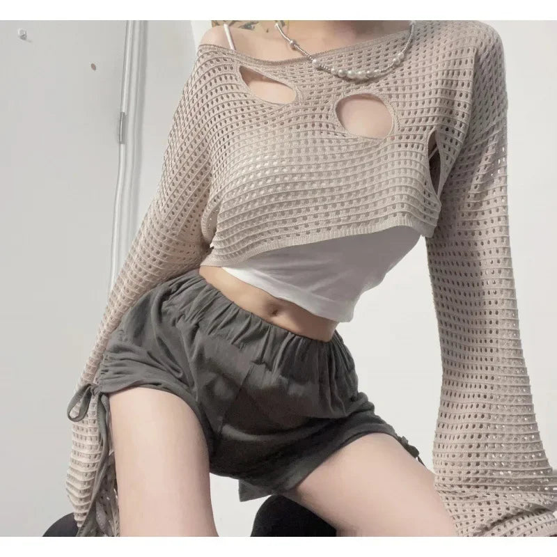 Y2K-Hollow-Out-Crop-Top-Knitted-Retro-Long-Sleeve-T-Shirt-Women-Summer-Sun-Protection-Breathable