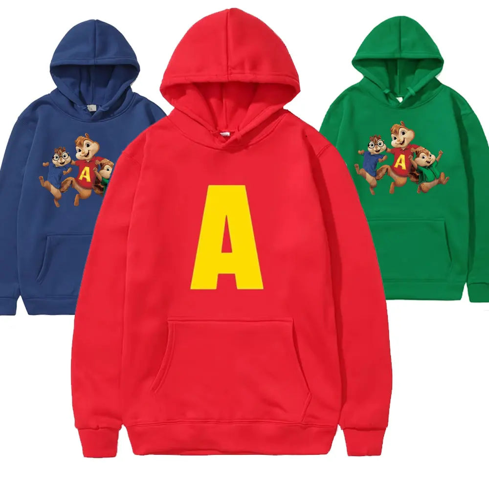 Alvin and The Chipmunks 2025 Fashion Unisex Casual Sportswear Men's Hoody Alvin Chipmunk Halloween Costume Women's Pullover Tops 3