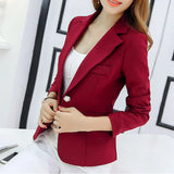 Black Women Blazer 2024 Formal Slim Blazers Lady Office Work Suit Pockets Jackets Coat Female Wine Notched Blazer Jackets Femme 8