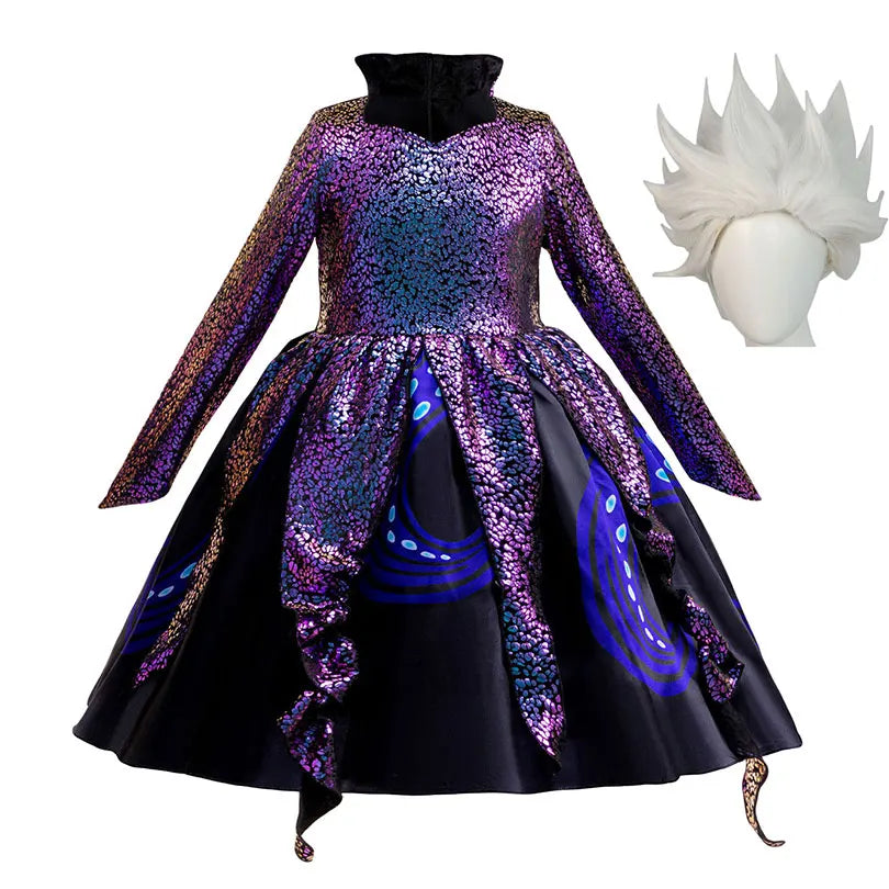 Kids' Sea Witch & Mermaid Villain Costume