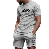 Men's two-piece sportswear, short sleeved T-shirt and pants set TheFashionFever 4