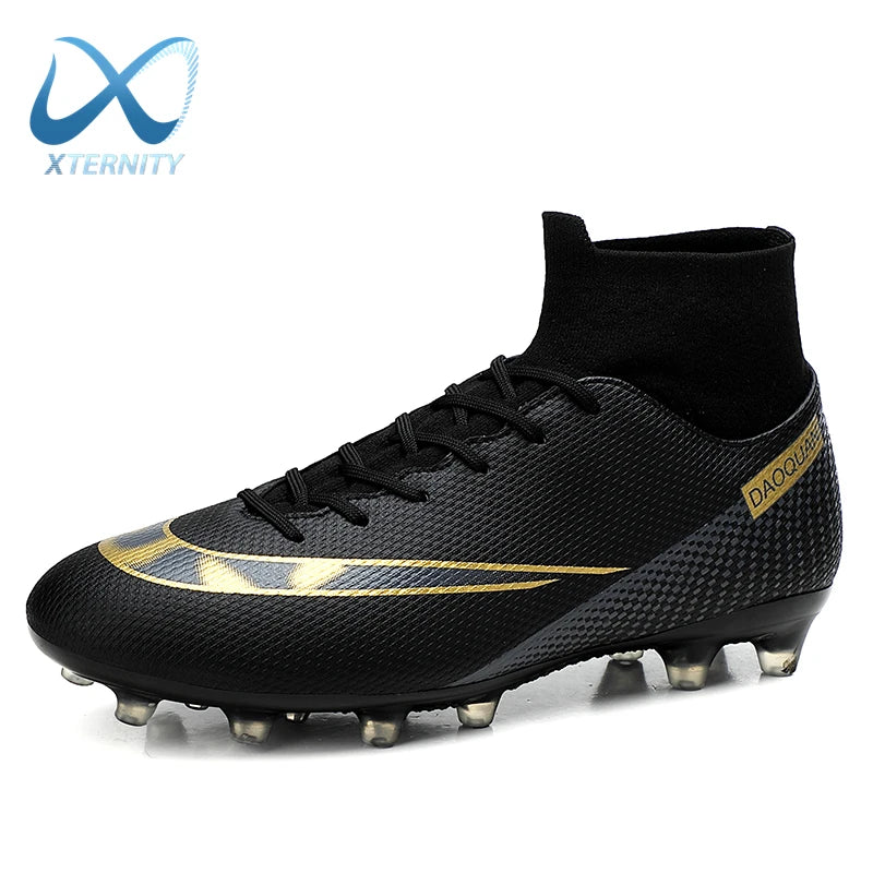 High Ankle Soccer Shoes Outdoor Non-Slip Long Spikes Football Boots Large Size 48 Ultralight Soccer Cleats Football Sneakers Men