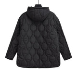 Autumn/Winter New Product Women's New Fashion and Casual Versatile Stand up Collar Hooded Jacket Cotton Coat 5