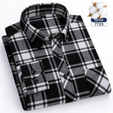 Autumn-Thick-Flannel-Shirt-Plaid-Shirts-Standard-Fit-For-Men-Long-Sleeve-Pure-Cotton-Fashion-Single