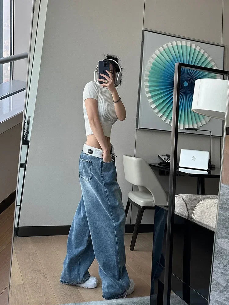 Y2K Baggy Straight Wide Leg Pants 6