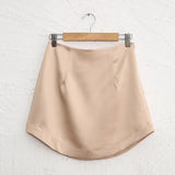 Slim-Chic-Elegant-Women-Mini-Skirts-Green-Satin-High-Street-Solid-Side-Zipper-Sexy-Bodycon-Skirt