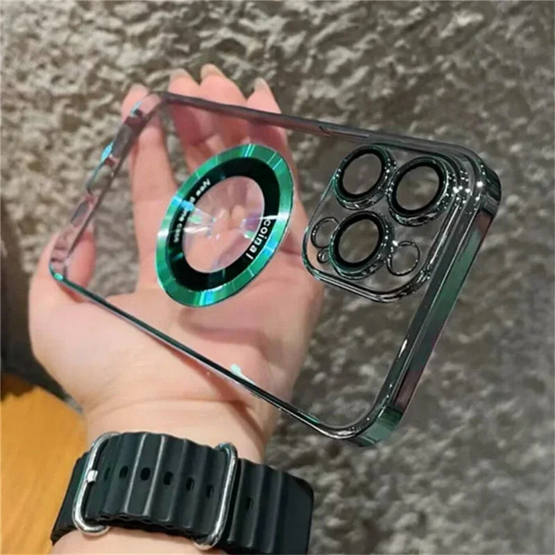Luxury Plating Clear MagSafe Case