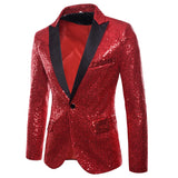 Men's Suit Jacket Little Round Sequins Sparkling Men's Blazer Wedding Dinner Band Stage 2