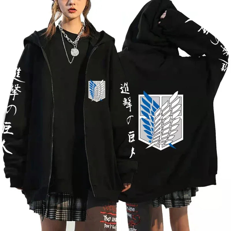 Anime Zipper Hoodie Sports Coat Sportswear Role Playing Women Sportswear Autumn Hoodie Fashionable Hoodie Rtable Womens Clothing 2