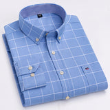 100% Cotton Oxford Men's Shirts t Regular Fit Formal Dress Shirt Pocket Social Blouse Male Clothes S-7XL 4