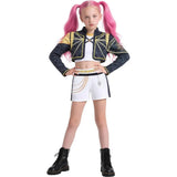 Hot Movie KPop Demon Hunters Costume Girl Cosplay KPop Singers Dance Role Halloween Demon Outfits Top + Pants + Accessories Set 5