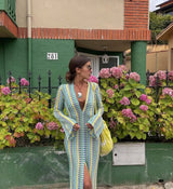 Crochet-Colorful-Stripe-Maxi-Dress-Women-Flare-Sleeve-V-neck-High-Split-Sexy-Long-Dresses-2023