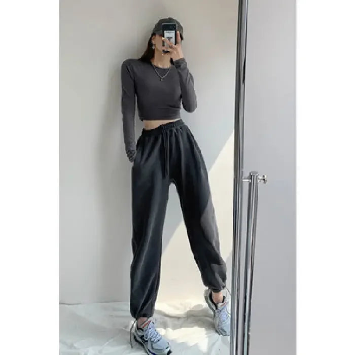 Drawstring-Fitness-Women-s-Pants-Clothing-Jogging-Sports-Elastic-Waist-Harem-Trousers-for-Woman-Pink-Baggy