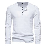 Men’s Slim Fit Long Sleeve Cotton Henley