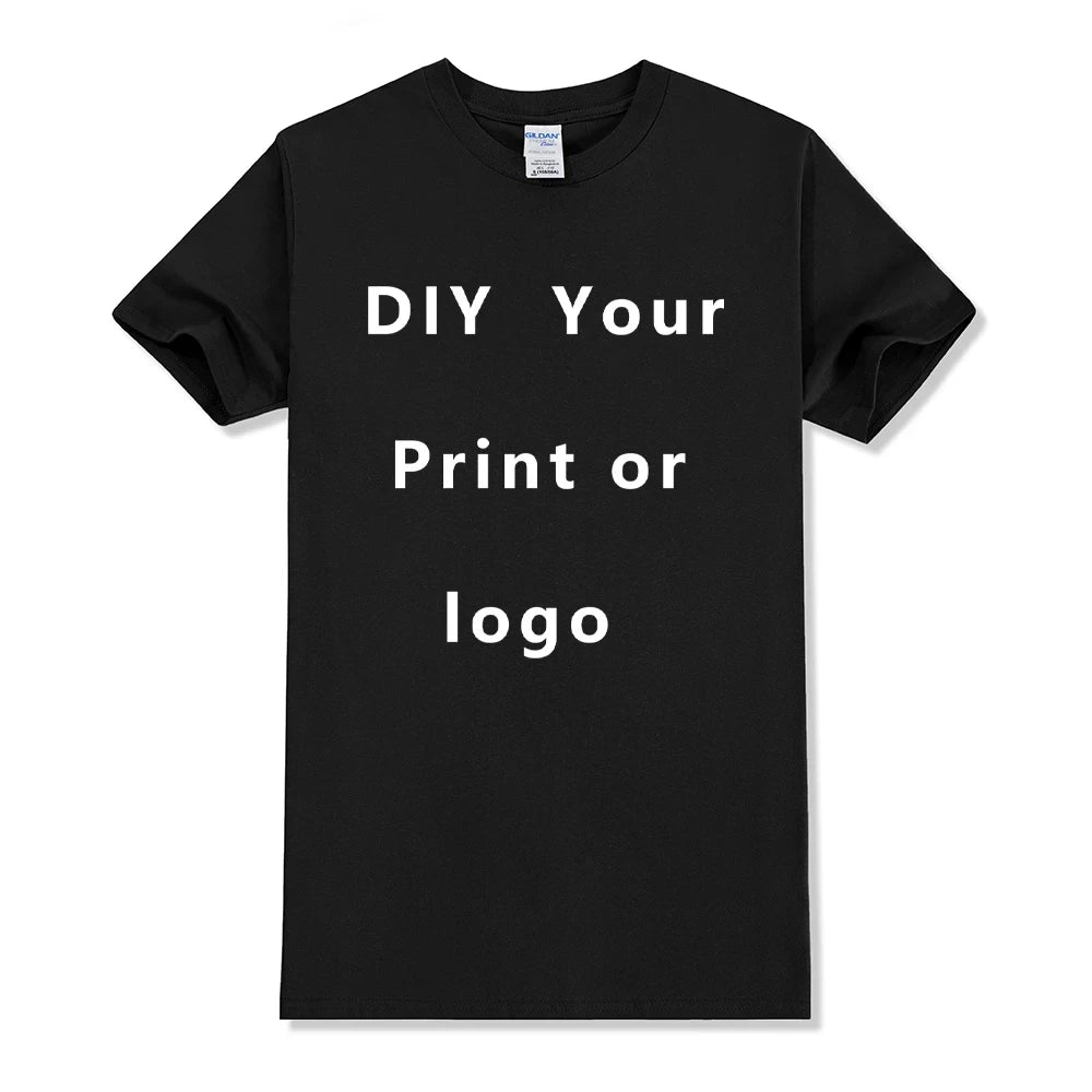 Custom T shirt Women Men Customised Printed 100% Cotton Short Sleeve Your Logo Photo Brand Text Tee Personalize Graphic Clothing