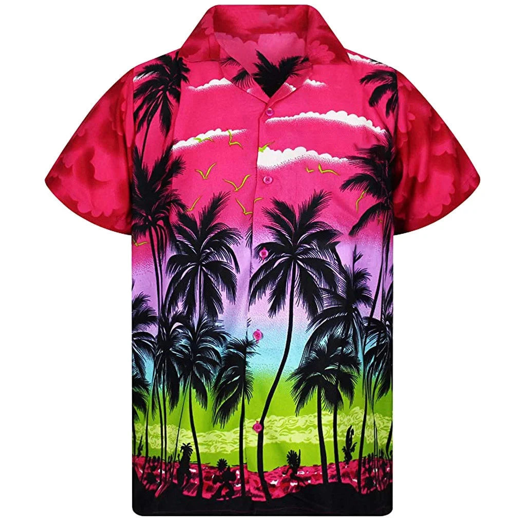 Hawaiian palm trees 3D Print Men Shirt
