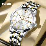 Men's Watch Date Week Fashion Watch Men Original Waterproof Non-mechanical Luminous Dual Calendar Quartz Wristwatch 2