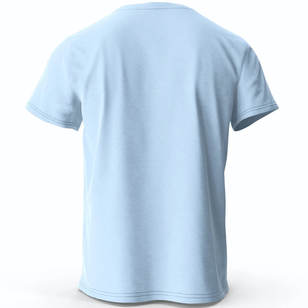 Men's Summer Essential 100% Cotton Printed T-Shirt, Soft & Breathable Round Neck Short Sleeve Tee, Unisex Casual Wear 4