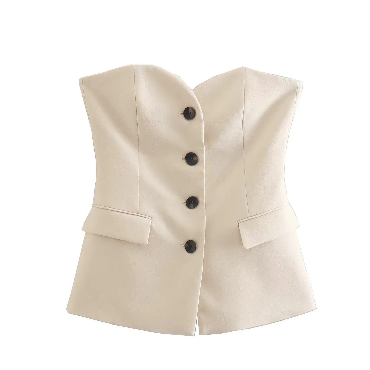 Women’s Elegant Strapless Two-Piece Set