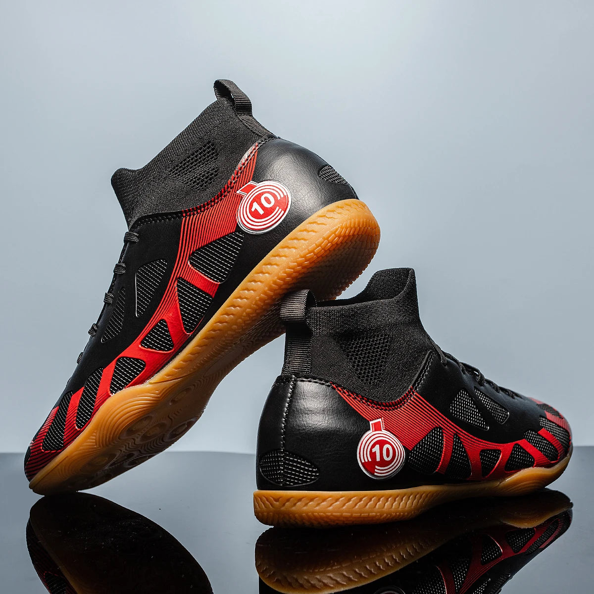 Men's Sports IC Indoor Flat Bottomed Football Shoes Adult High-Tops Wear Resisting Training Shoes Teenagers Non Slip Shoes 3