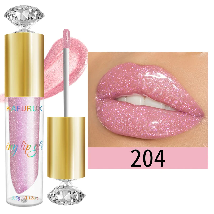 9-Color Diamond Shimmer Glitter Lip Gloss